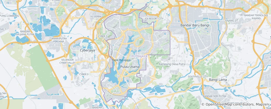 Térkép: Putrajaya