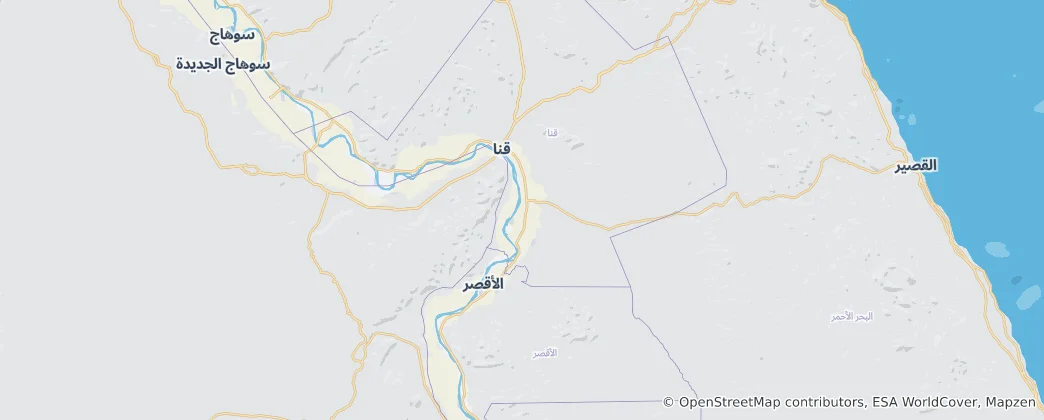 Map of Qena Governorate