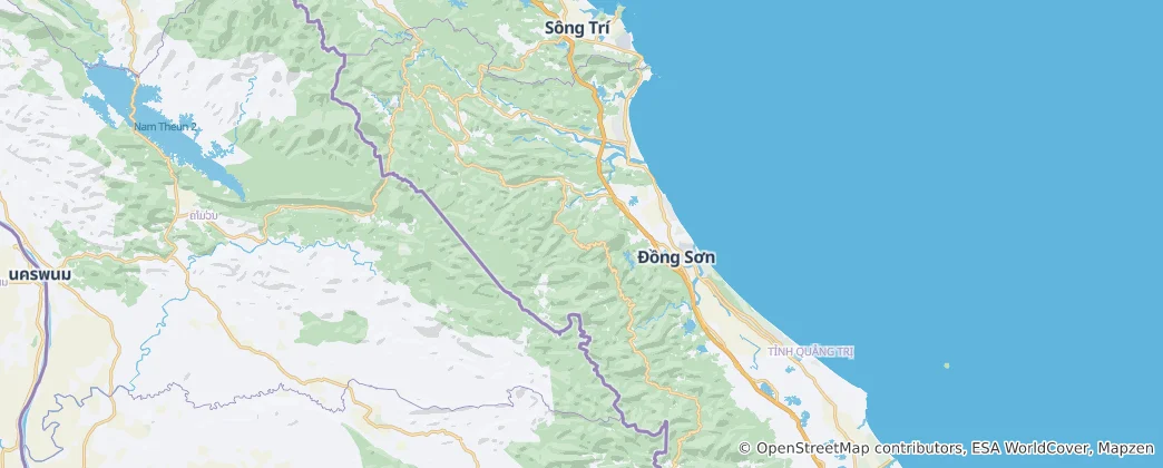 Kaart van Provincie Quảng Bình