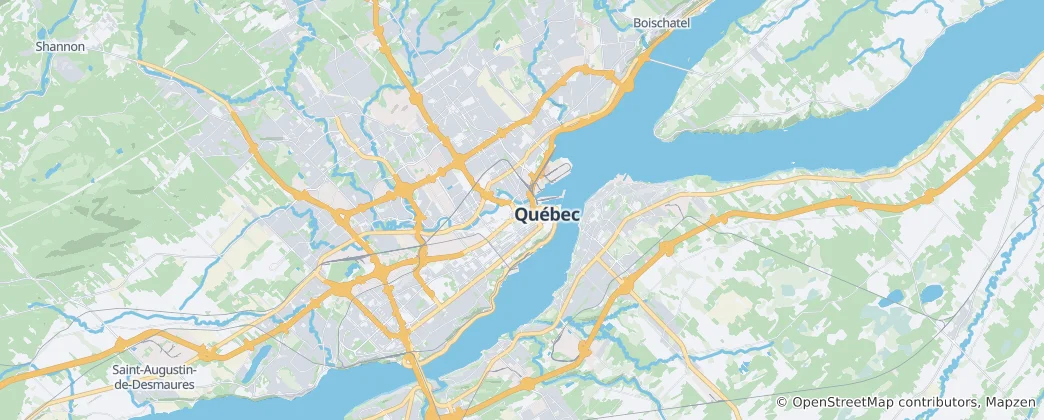 Map of Quebec City