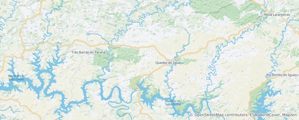Mapa Quedas do Iguaçu