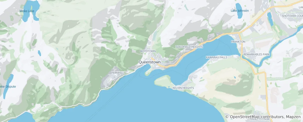 Map of Queenstown