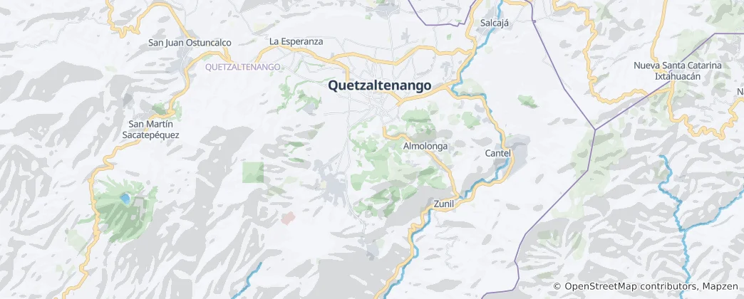 Map of Quetzaltenango