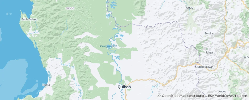 Carte de Quibdó