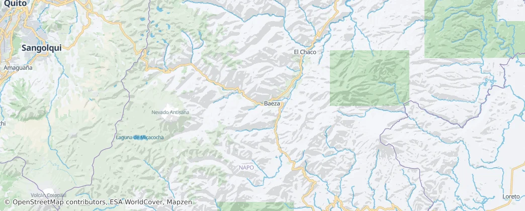 cantone di Quijos — Mappa