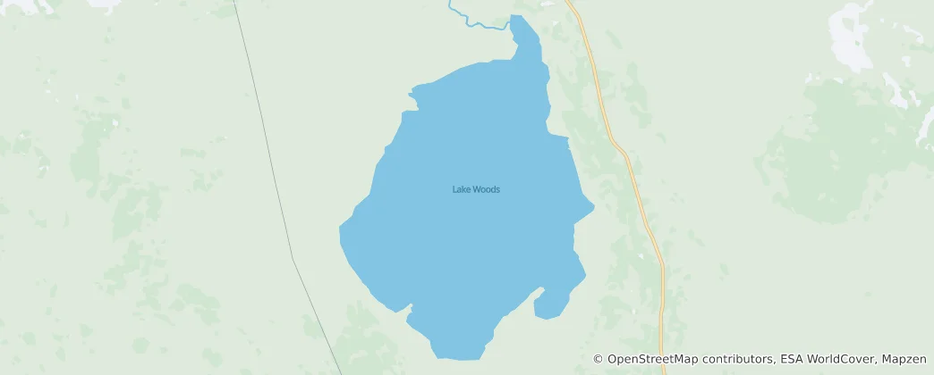Mapa Lake Woods