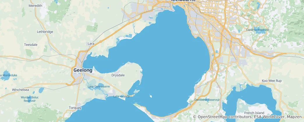Mapa Port Phillip