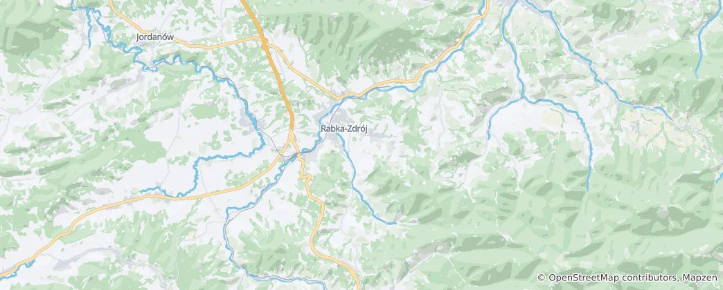 Map of Rabka-Zdrój Municipality