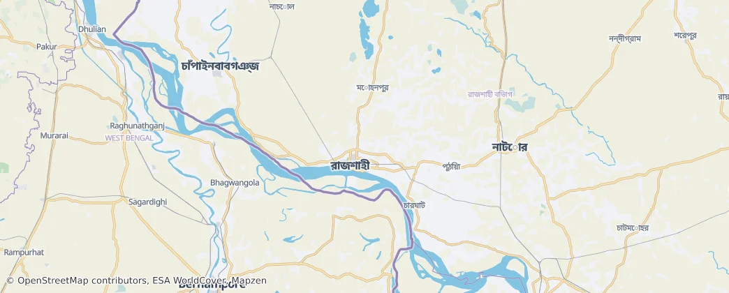 Rajshahi District — Map