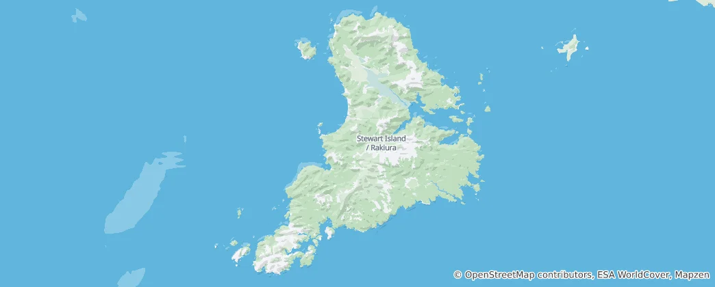 Mapa Národní park Rakiura