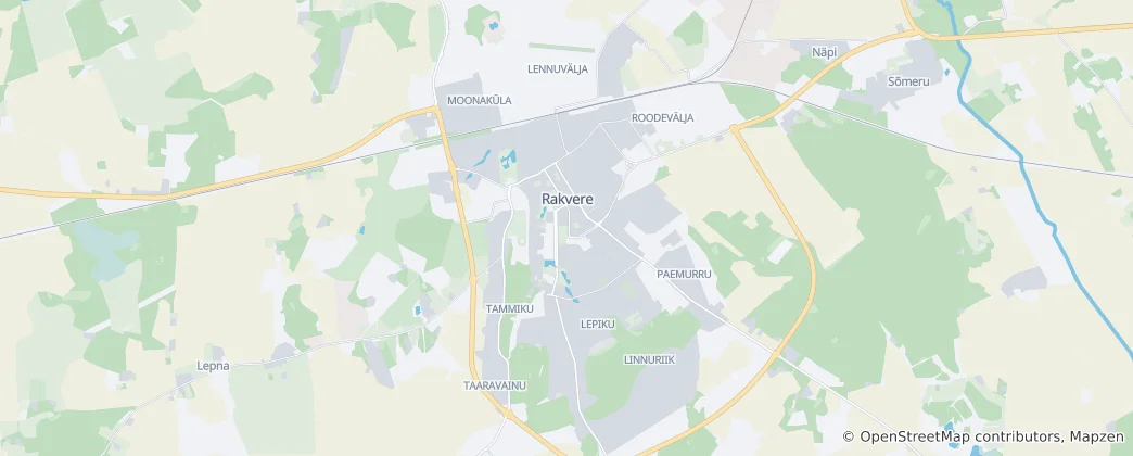 Mapa Rakverská venkovská obec