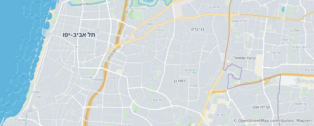 Mappa di Ramat Gan