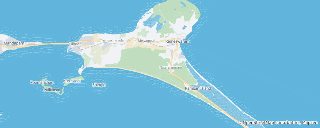 Karte von Rameswaram