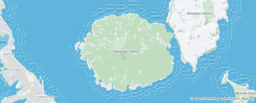 Mapa de Ilha de Rangitoto