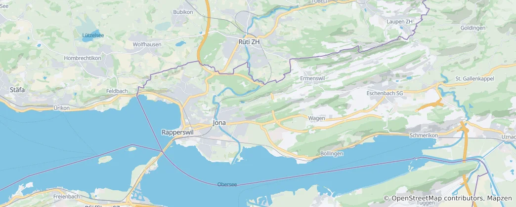 Mapa De Rapperswil-Jona