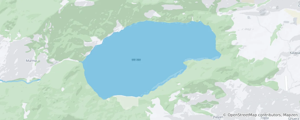 Mappa di Rara Lake