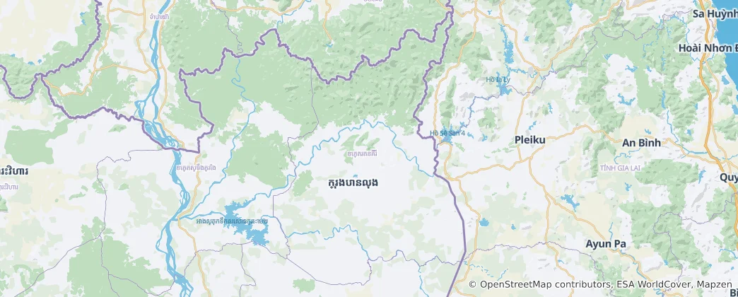 Map of Ratanakiri Province