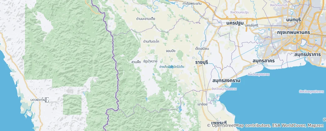 Mapa de Ratchaburi