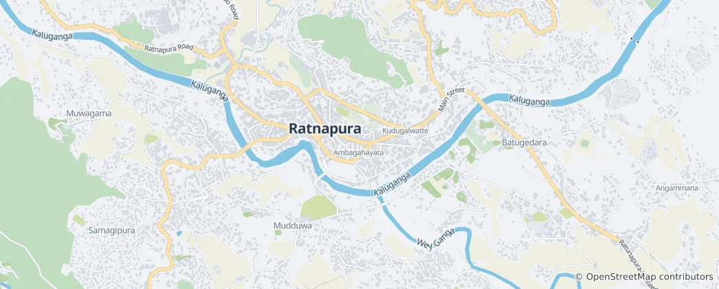 Mapa Ratnapura Town