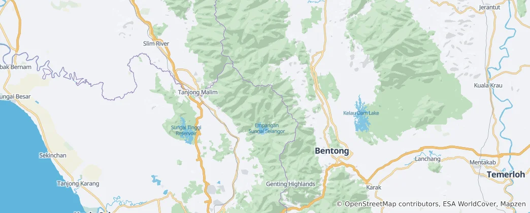 Map of Raub District
