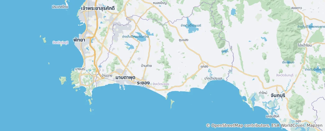 Mapa de Rayong