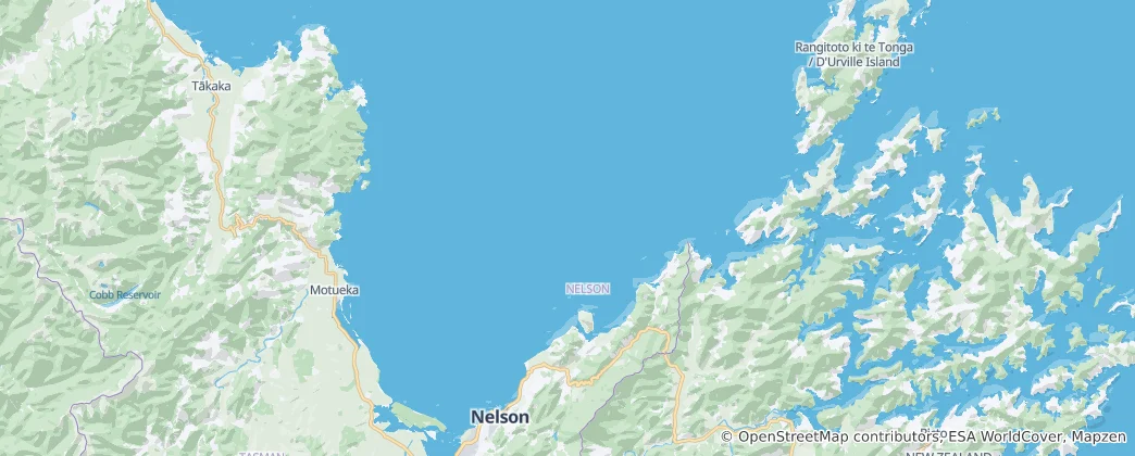 Mappa di Tasman Bay