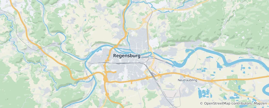 Kaart van Regensburg