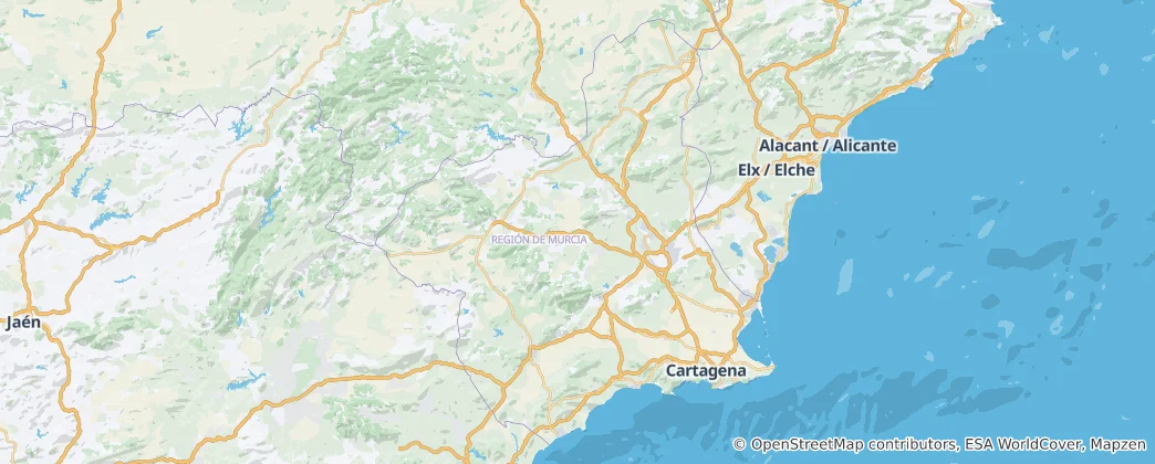 Mappa di Regione di Murcia