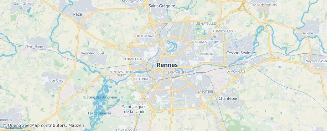 Rennes — Kaart