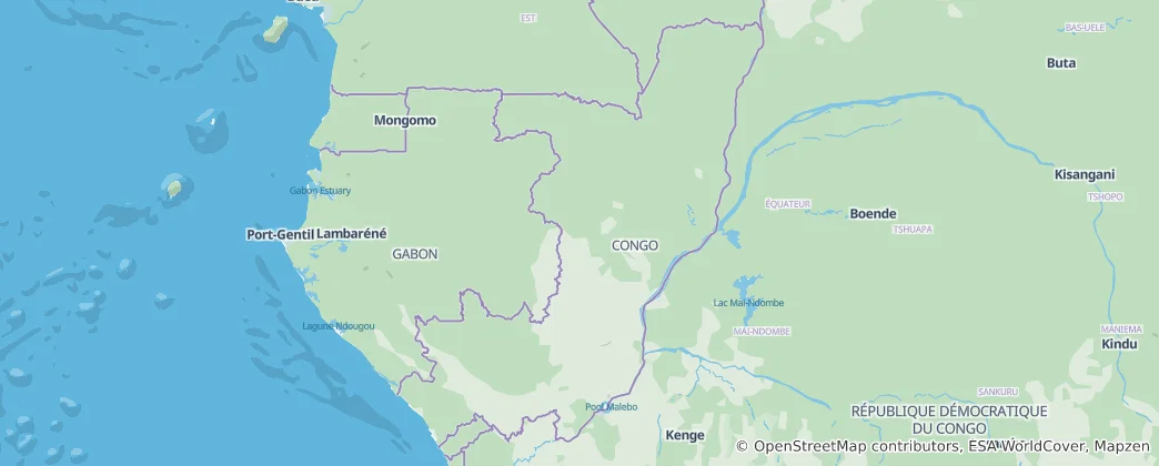 Map of Republic of the Congo