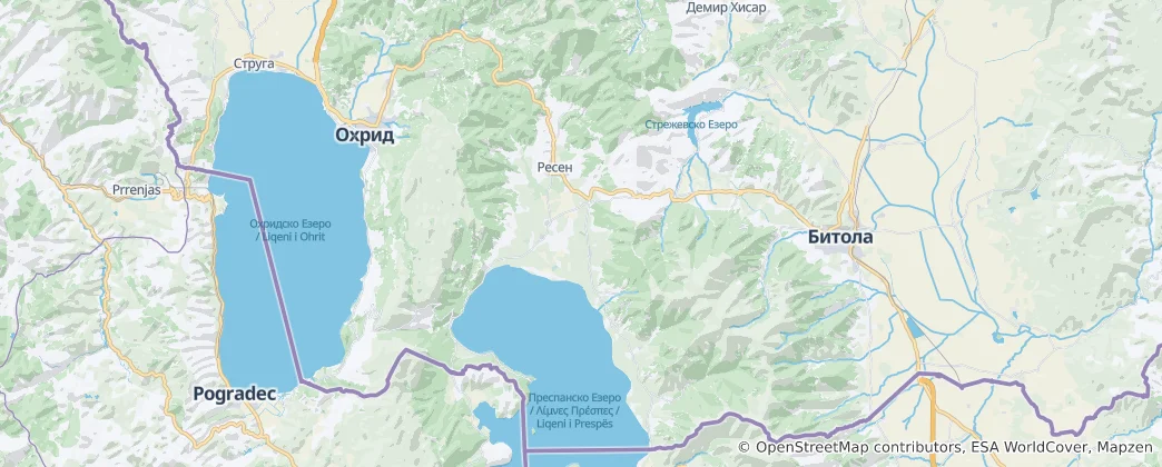 Karte von Gemeinde Resen