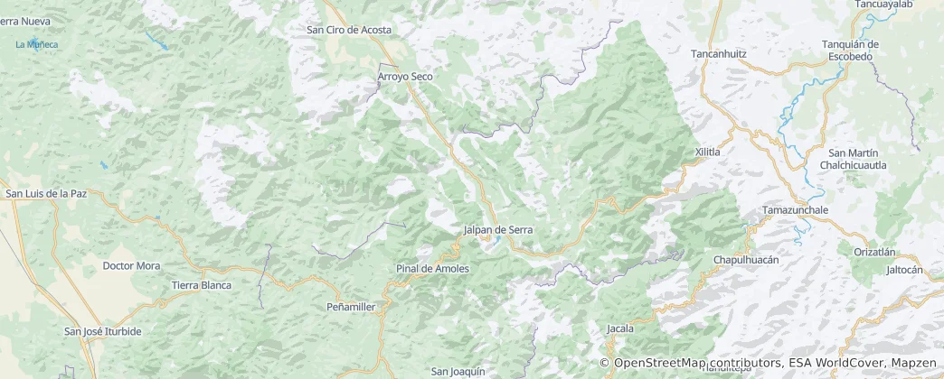 Mapa De Reserva de la Biósfera Sierra Gorda
