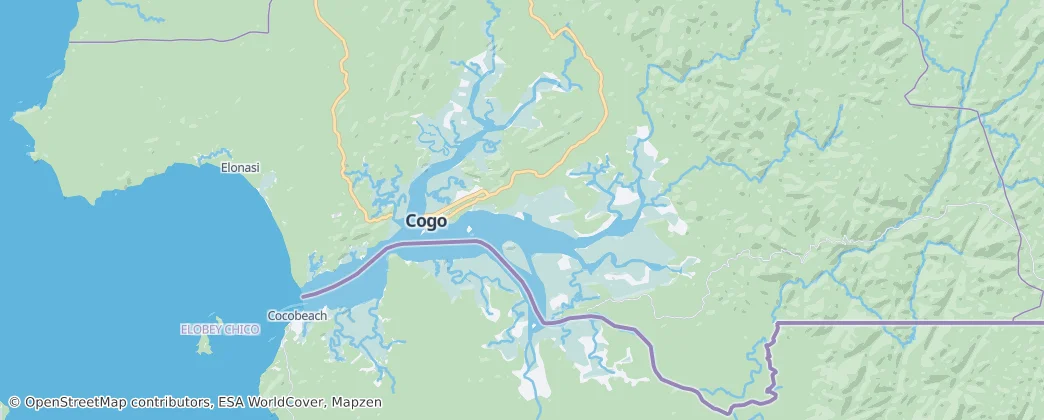 Reserva Natural del Estuario del Muni – Mapa