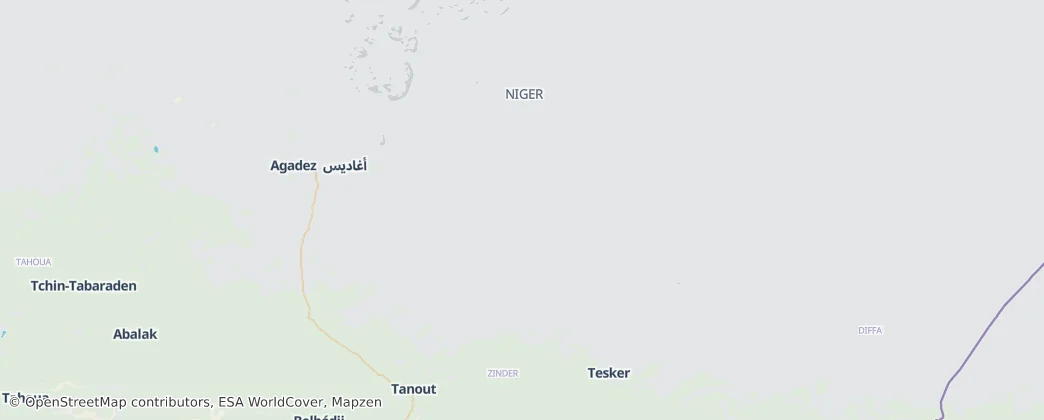 Mapa De Réserve Naturelle Nationale de Termit et Tin-Toumma