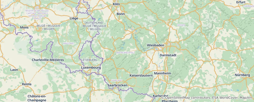 Mappa di Renania-Palatinato