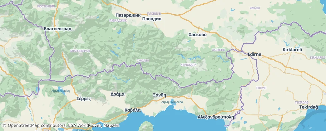 Rhodope Mountains — Map