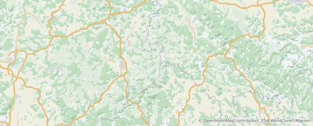 Map of Rhön Mountains