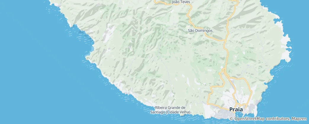 Mapa Ribeira Grande de Santiago