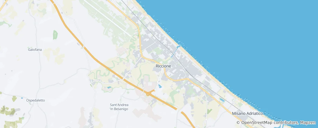 Mapa Riccione
