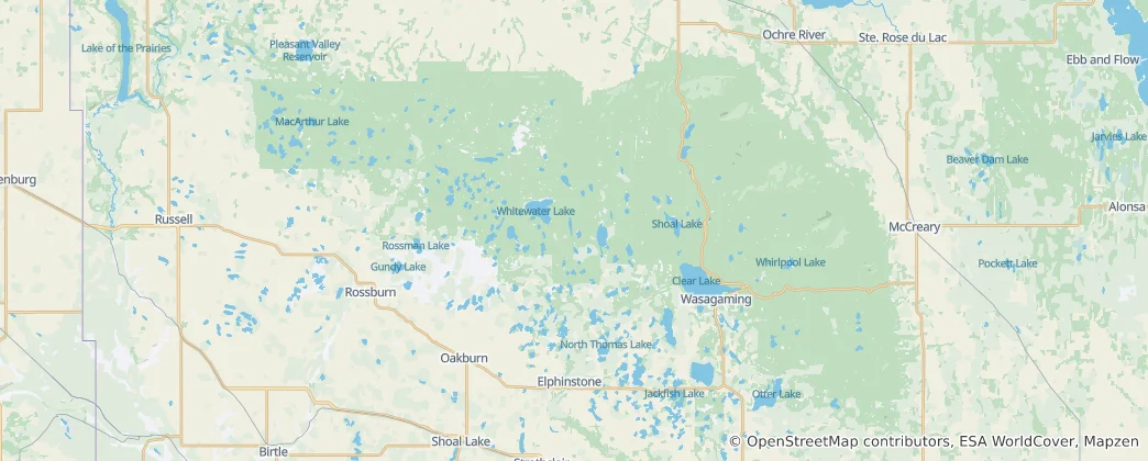 Mapa Riding Mountain National Park