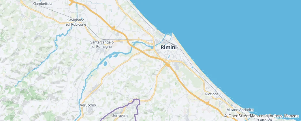 Mapa Rimini