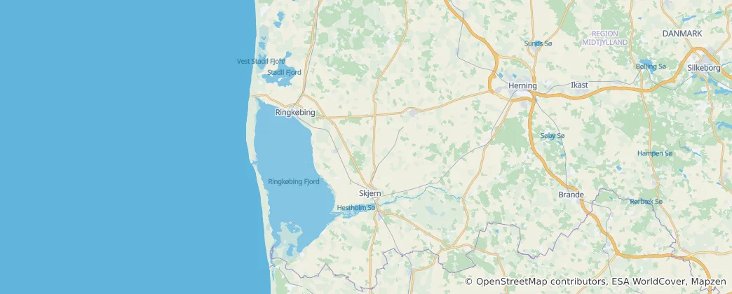 Mappa di comune di Ringkøbing-Skjern