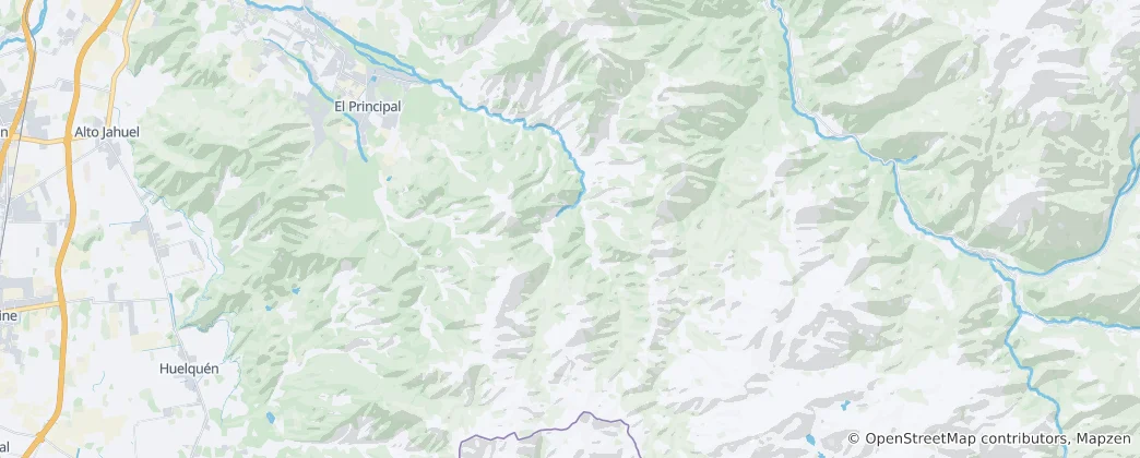 Mapa Río Clarillo National Reserve