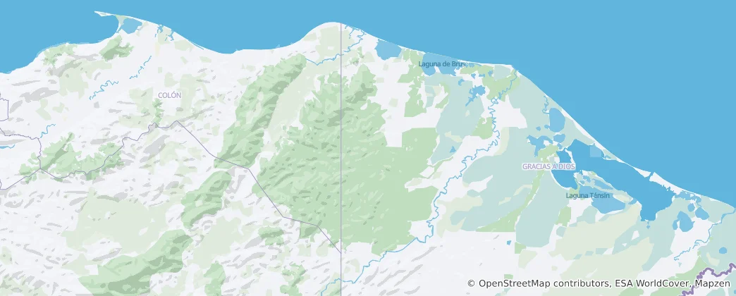 Mappa di Río Plátano Biosphere Reserve