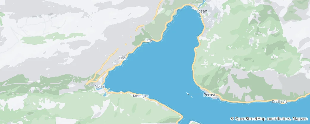 Mappa di Baia di Risan