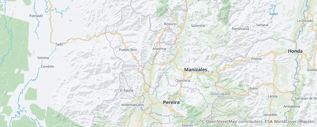 Térkép: Risaralda