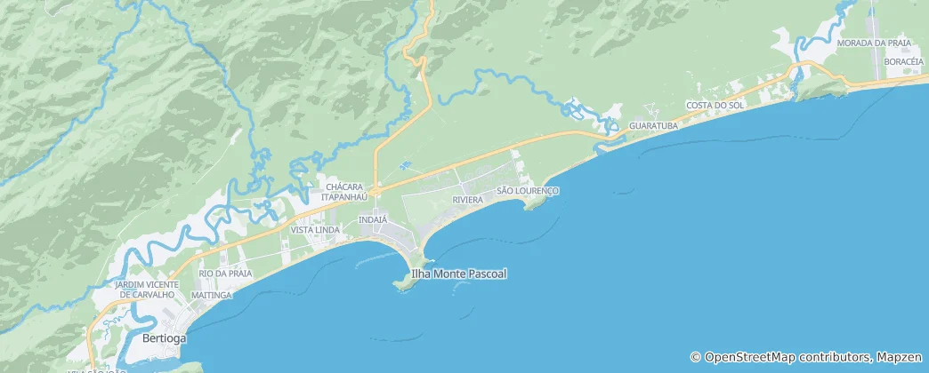 Mapa Riviera de São Lourenço