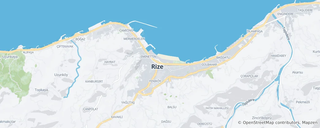 Mapa de Rize