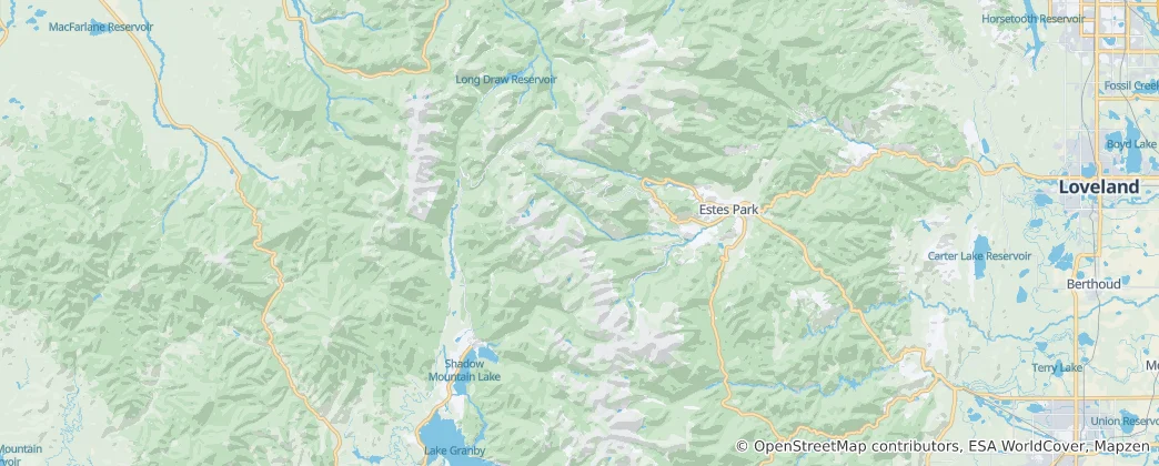 Mapa Národní park Skalnaté hory