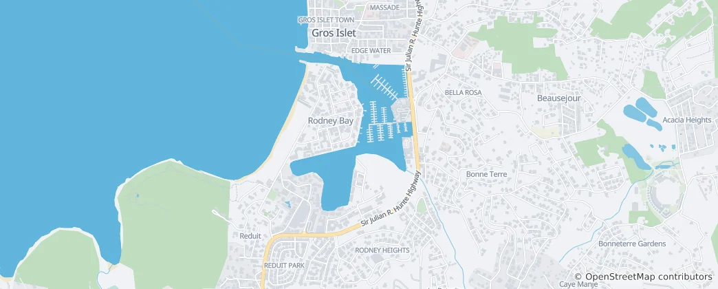 Mapa Rodney Bay